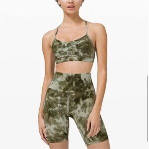 Lululemon Align Green Tie Dye Bike Shorts